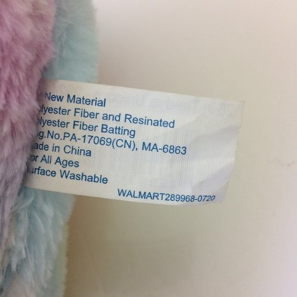 Unicorn Tie Dye Colorful Sparkle Horn Rainbow Large 28" Plush Stuffed Animal - Picture 10 of 11